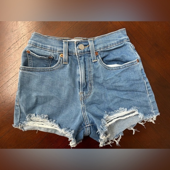 Levi's Pants - Levi's Blue Jean Shorts Distressed High-Waisted size 24